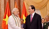 Le président Tran Dai Quang répond à la presse indienne