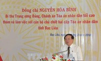 Le président de la Cour populaire suprême en déplacement à Bac Liêu