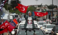 トルコ大統領選　現職のエルドアン大統領の当選が決まる