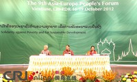 第九届亚欧人民论坛在老挝首都万象闭幕