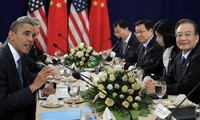 中国国务院总理温家宝会见美国总统奥巴马