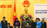 越南国会办公厅与公安部签署保障国会活动的安保机制协议