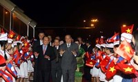 老挝人民革命党中央总书记、国家主席朱马利圆满结束对越南的访问