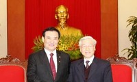 越南党政领导人会见韩国国会议长姜昌熙