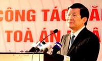 越南国家主席张晋创要求提高法院干部质量