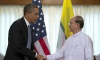 美国总统奥巴马与缅甸总统吴登盛举行会谈