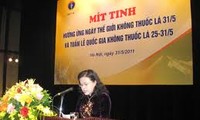 越南举行集会响应世界无烟日