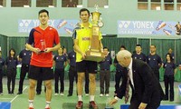 越南运动员阮进明在美国羽毛球杯公开赛上获得冠军
