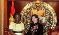 阮氏金银副主席会见世界银行驻越首席代表克瓦克瓦女士