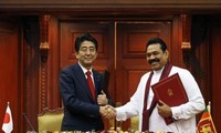 日本首相安倍晋三访问斯里兰卡