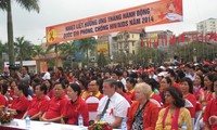 越南各地举行集会响应2014年艾滋病防控国家行动月