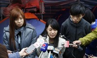 中国香港“占领中环运动”的三名发起人呼吁示威者解散