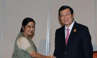 越南国家主席张晋创会见印度外长斯瓦拉吉