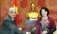 越南国会副主席阮氏金银会见尼泊尔王国审计长公署代表团