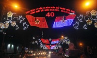 胡志明市市民欢度四三零胜利纪念日