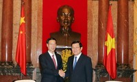 越南国家主席张晋创会见中国国务院副总理张高丽