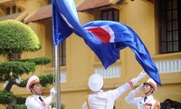 纪念越南加入东盟20周年的东盟旗升旗仪式在胡志明市举行
