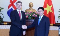 越南政府副总理兼外长范平明会见冰岛外交与外贸部长及比利时参议院议长