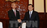 越南国家主席张晋创会见前来辞行拜会的泰国驻越大使潘雅拉克