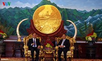 阮春福副总理礼节性拜会老挝领导人