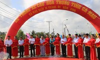 越南政府总理阮晋勇出席连接金瓯市与金瓯角的和忠大桥通车仪式
