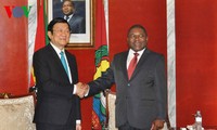 越南国家主席张晋创同莫桑比克总统纽西举行会谈