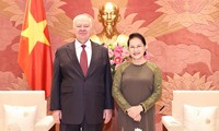   越南国会主席阮氏金银会见俄罗斯驻越大使