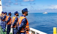 越南和中国海上警察力量在北部湾海域举行联合搜救演习