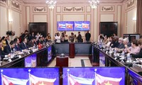 越南国会主席王庭惠与古巴全国人民政权代表大会主席兼国务委员会主席拉索举行会谈