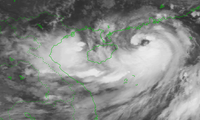 台风“泰利”向西北偏西方向移动，还有可能增强
