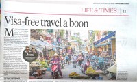 马来西亚媒体称赞越南旅游免签证政策的吸引力