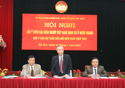 Diaspora Vietnam memberikan sumbangan pendapat atas Rancangan amandemen UUD 1992