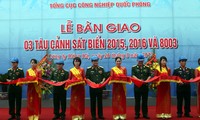 Memberikan perlengkapan 3 kapal patroli Pasukan Polisi Laut Vietnam