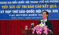 PM Nguyen Tan Dung melakukan temu kerja dengan pimpinan kota Hai Phong