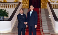 PM Nguyen Tan Dung menerima Delegasi Ketua Parlemen Kamboja