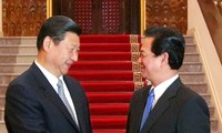 PM Nguyen Tan Dung melakukan pertemuan dengan Sekjen, Presiden Tiongkok, Xi Jinping