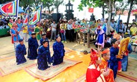Kabupaten pulau Ly Son mengadakan acara jamuan dan pergantian prajurit Hoang Sa
