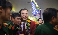 Penyambutan kontingen olahraga Vietnam pemenang medali emas Olympiade yang bersejarah