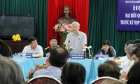 KPV-Generalsekretär Trong trifft Wähler in Hanoi