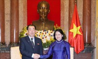 Vizestaatspräsidentin Dang Thi Ngoc Thinh trifft den Vorsitzenden des Zentralen Gerichts Nordkoreas