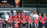 Vietnamesische Sportler mit Behinderungen sind zu ASEAN Para Games 12 in Kambodscha eingetroffen