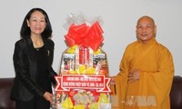 越共中央民运部部长张氏梅看望佛教信徒并致以佛诞节祝贺
