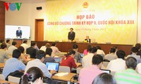 Pressekonferenz im Vorfeld der 9. Sitzung des Parlaments