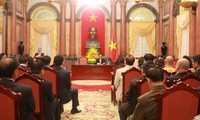 Staatspräsident Tran Dai Quang trifft Vertreter kleiner und mittelständischer Unternehmen