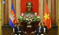 Staatspräsident Tran Dai Quang trifft Kambodschas Außenminister Prak Sokhonn