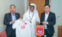 Vietnamesische Fußballnationalmannschaft von Organisatoren für den Asian Cup 2023 ermutigt