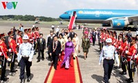 Presiden Vietnam, Truong Tan Sang tiba di Jakarta, memulai kunjungan kenegaraan di Indonesia