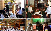 Badan Pengarahan Daerah Nam Bo Barat mengunjungi dan menghadiri upacara Sen Dolta di provinsi Vinh Long