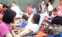 Menyebarkan pesan “Memberikan donor darah untuk menyelamatkan manusia” 
