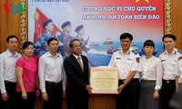 Presiden Vietnam, Truong Tan Sang mengucapkan prihatin kepada pasukan polisi laut dan pasukan patroli Vietnam
